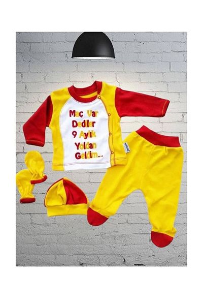 GÜLÜCÜK Newborn Baby Fan Bodysuit Set 5 Pieces 100% Cotton