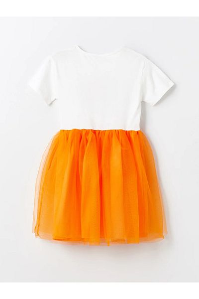 LC Waikiki LCW Kids - Bicycle Collar Printed Girl's Dress
