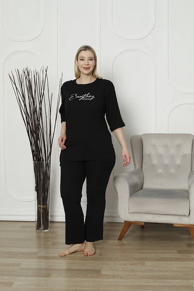 FAMES PİJAMA Plus Size Summer Pajama Set