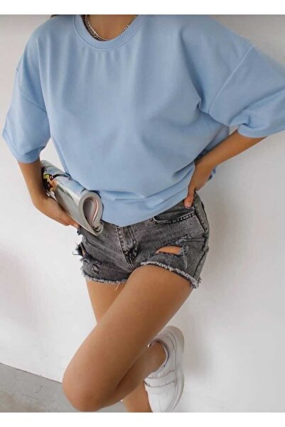 Calipso Collection Tricou Calipso Oversize Unisex Basic Baby Blue