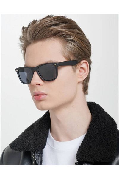 STAOOM Wayfarer Slope Black Sunglasses