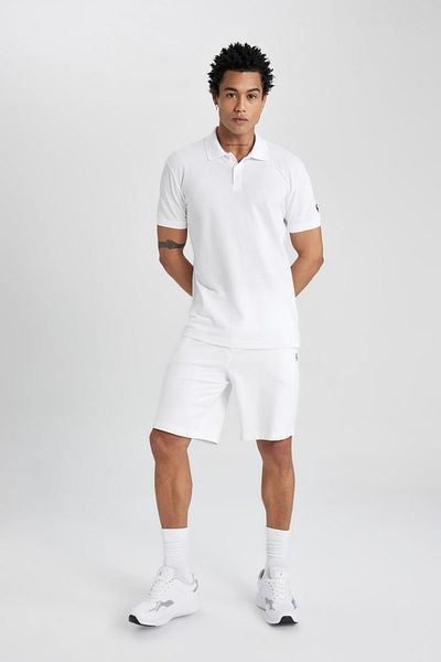 DeFacto Κοντό μανίκι Slim Fit βαμβακερό μπλουζάκι πόλο - V2910az24sp