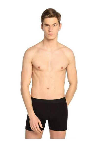 Tutku Black Elastane Lycra Cotton 2-Piece Boxers