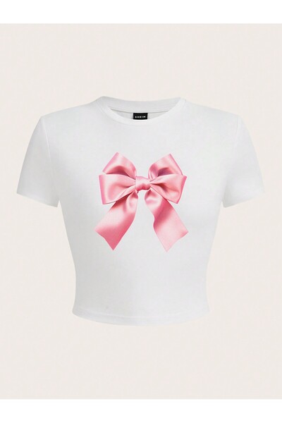 Jose Clothing Μπλούζα Crop κοντομάνικη από οργανικό βαμβάκι - Γυναικεία στάμπα