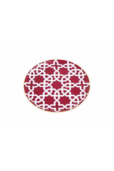 Porland Morocco Pattern5 Fuchsia Flat Plate 20 Cm 04a P018861