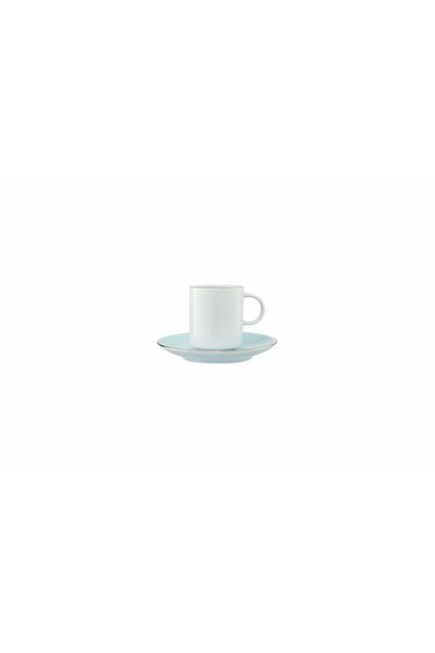 Porland Platinum Turquoise Coffee Set 12 Pieces 04Por 035208