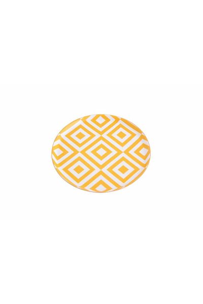 Porland Morocco Pattern4 Yellow Flat Plate 20 Cm 04a P018859
