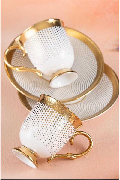 ACAR Nova-Gold 6-Piece Coffee Cup Set-HXF-05086/12
