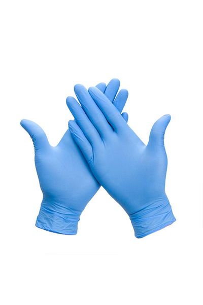 BRP Blue Nitrile Exam Gloves Powder Free 100 Pieces Large Size