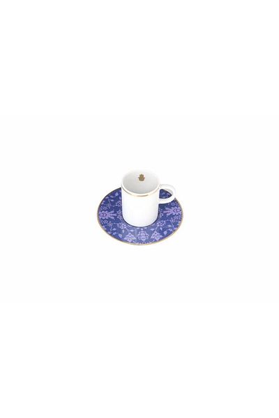 Porland Glamorous Dark Blue Coffee Cup with Saucer 85cc 04a P021739