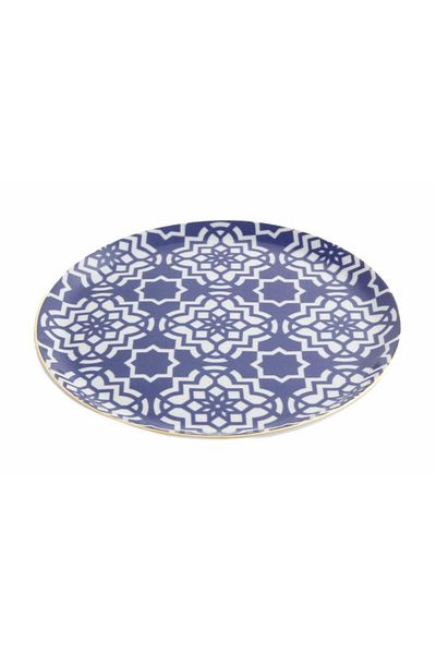 Porland Morocco Pattern7 Purple Flat Plate 24 Cm 04a P021469