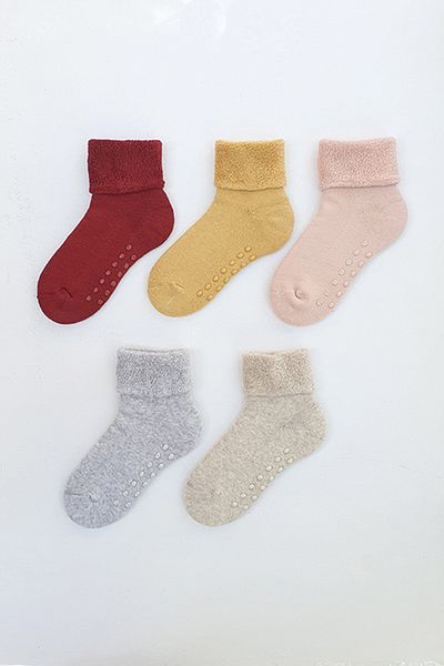 MEM SOCKS 5-Piece Anti-Slip Towel Children's Socks