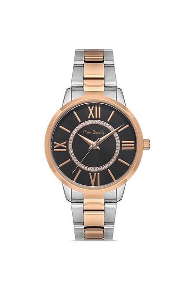 Pierre Cardin 800202 ساعة يد نسائية F08 Pierre Cardin 3Atm مقاومة للماء بسوار فولاذي (لا تشوه الألوان).