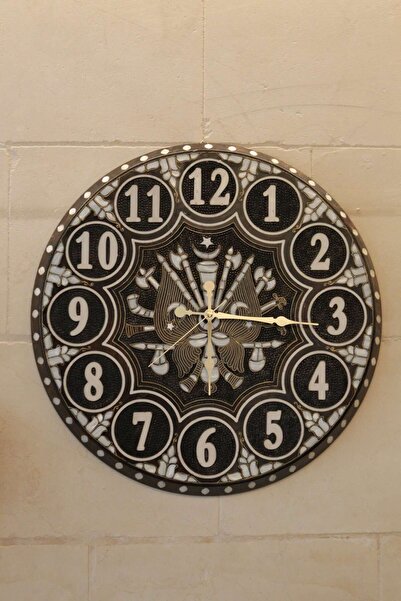 ANTEPSEPETİ Sedef Işlemeli Duvar Saati 50x50