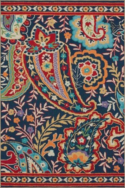 Rugs Modern Halı Пъстър тъкан килим с флорални мотиви 3738
