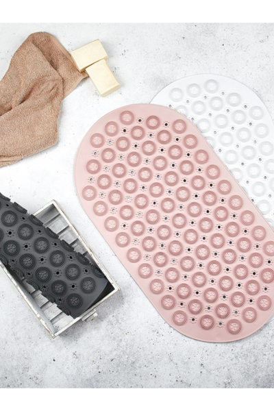 Orvila Καμπίνα ντους και χαλάκι μπάνιου με αντιολισθητική βάση σιλικόνης - Οβάλ χαλάκι μασάζ μπάνιου και μπανιέρας