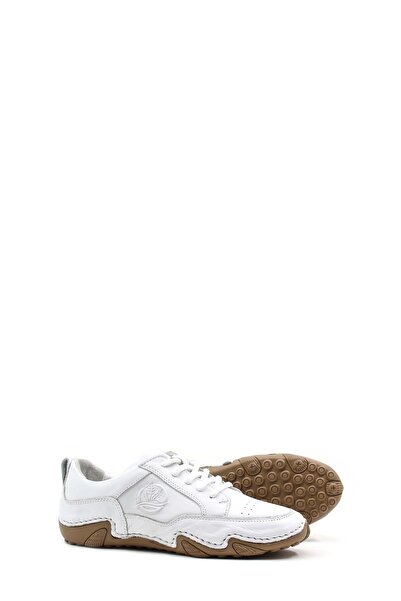 TUGERDİ Tugerdi White Genuine Leather Laced Quality Men's Casual Shoes TG0912...