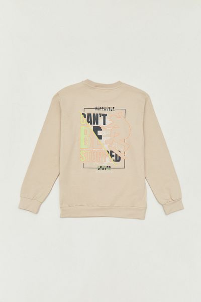 Fulla Moda Boy's Sweatshirt - Crew Neck, Front and Back Printed
