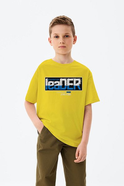 ADABEBEK Leader Letter Printed T-Shirt για αγόρι