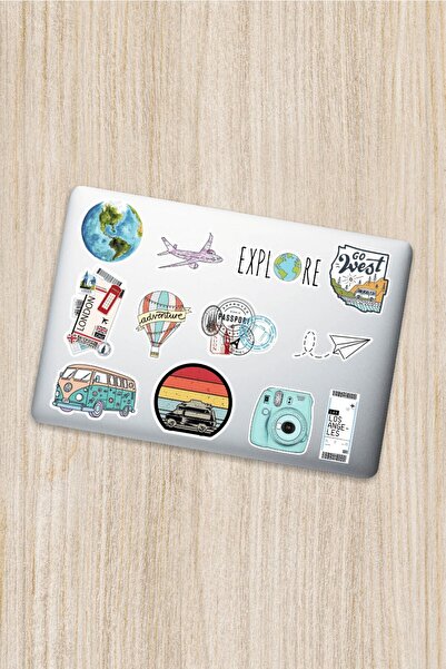 esticker Travel Seyahat Adventure Dekoratif Laptop Notebook Tablet Telefon St...