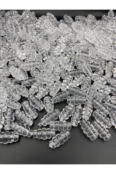 Hedef Bijuteri نموذج معكرونة شفاف اللون ملتوي، خرز أكريليك على شكل خلية، صناع...