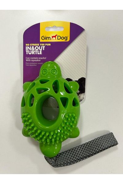 Gimdog Turtle TPR, Pull-On Dog Toy Green 28 cm