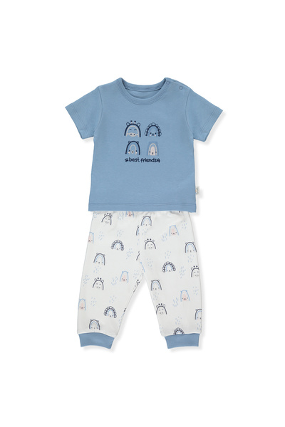 Bebetto INTERLOCK SLEEPWEAR SET WITHOUT BOOTIES 2-PIECE (BESTIES) F 1314