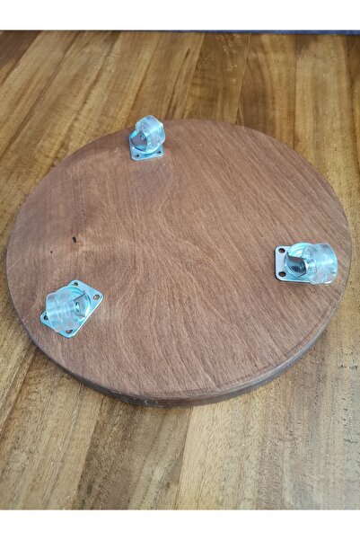 inci mobilya ahşap Ahşap saksı tüp damacana altlığı 35x35x 7cm. kırılmaz metal bilyalı tekerlekli