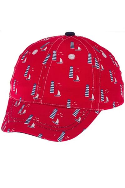 Kitti Boy's Red Hat 1-3 Years Head Circumference 46 cm