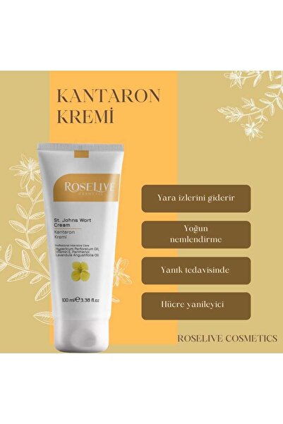 Roselive HMD نبتة سانت جون الطبيعية - كريم لليدين والوجه والجسم 100 مل والعنا...