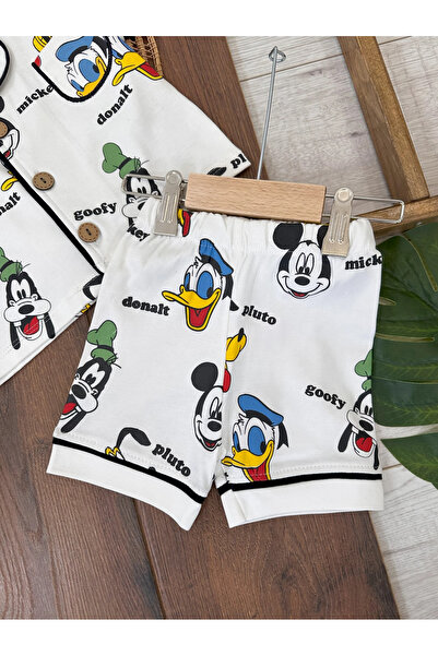 Bolly Baby 100% Cotton Double-breasted Collar Front Buttoned Comfortable Fit Summer Baby Boy Pajamas Set