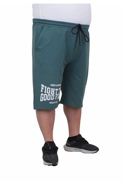 MocGrande Plus Size Men's Combed Cotton Shorts - Good Fight 24632 CAGLA