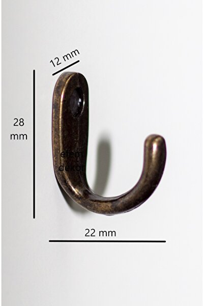 Efem Dekor Kupa askısı bijuteri askısı anahtarlık askısı Antik Sarı Eskitme Bijuteri Askılık Aksesuarı  20 adet