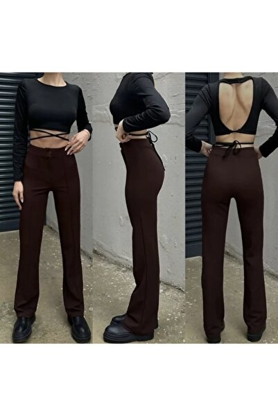 gurbets lina Çimalı ligralı crep pantolon