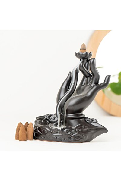 Mitr Zen El Lotus Temalı Geri Akışlı Tütsülük