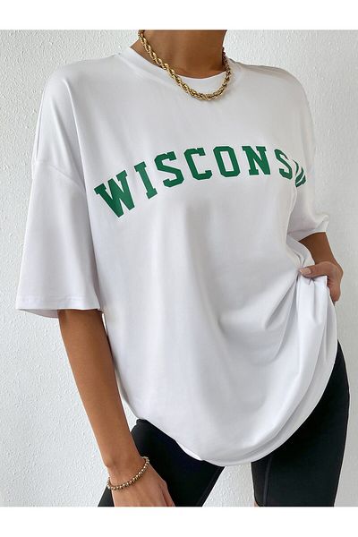 Jose Clothing Μπλουζάκι με λευκή στάμπα Unisex από οργανικό βαμβάκι Oversize - Κοντό μανίκι
