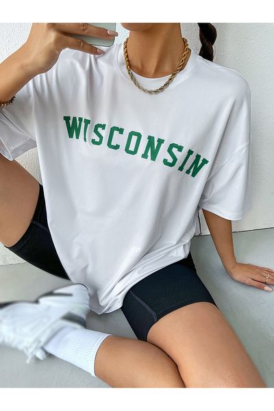 Jose Clothing Μπλουζάκι με λευκή στάμπα Unisex από οργανικό βαμβάκι Oversize - Κοντό μανίκι