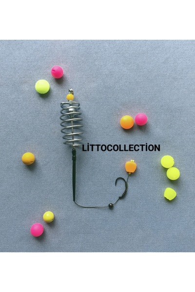 LittoCollection Yaylı Sistem Profesyonel Sazan Rig Takımı ( Tek Turuncu Esp Mısırlı )