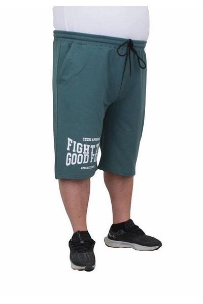 Starbattal Plus Size Men's Combed Cotton Shorts - Good Fight 24632 CAGLA