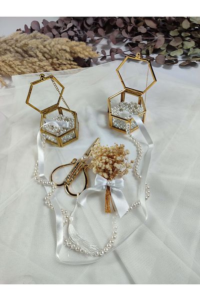 Basic Creation Promise Tray - Pearl Ribbon - Octagonal Luxury Box - Question - Tray