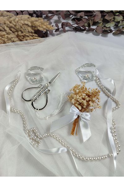 Basic Creation Söz Makası-Κορδέλα-Πέρλα-Σκουπισμένη-Πέρλα Λεπτομέρεια-Πολυτέλεια