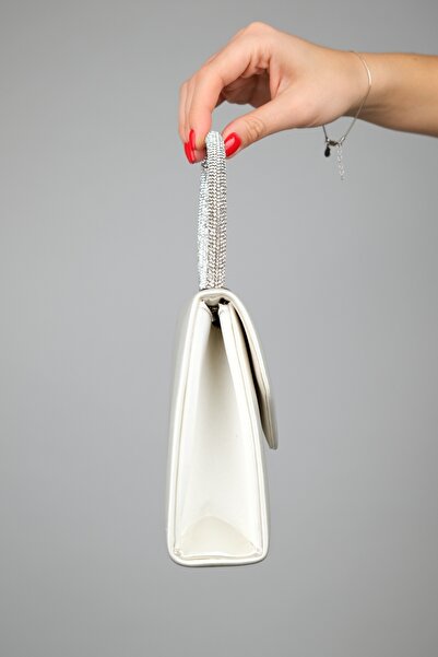 LuviShoes MONAKO Mother of Pearl Satin Stone Women's Handbag