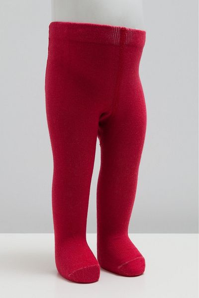 Caramell Girl's Plain Red Seasonal Thick Pantyhose