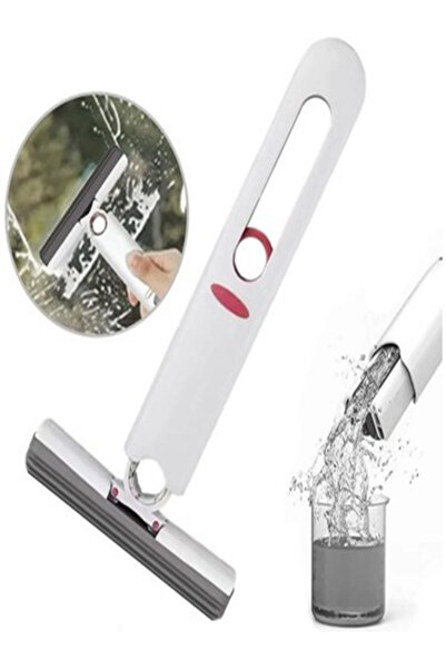 BySevil Mini Mop Taşınabilir Kendinden Sıkmalı Temizlik Mopu 1 Yedek Bez Hedi...