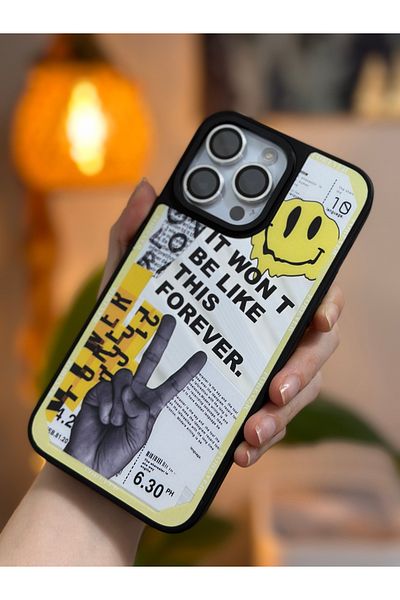 Go Aksesuar حافظة سيليكون متوافقة مع Iphone 14 PROMAX مع حواف بتصميم عاكسة