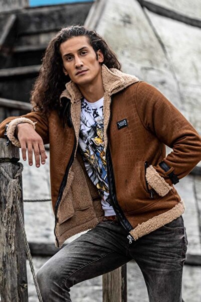 Cipo&Baxx Cj286 Shearling Suede Jacket