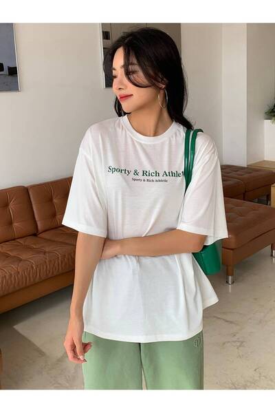 Jose Clothing Tricou unisex oversize cu mânecă scurtă imprimat din bumbac org...