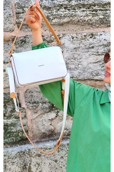 Just Polo justpolo women's cream 5-compartment two-strap shoulder and crossbody bag