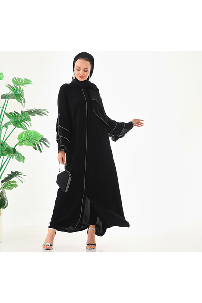 AGH Değerli Hediyeler Lüks ve Şık Ferace  Dubai ipeği Yelpazem Ferace Tesettü...