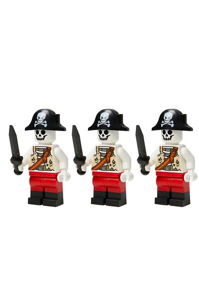 LEGO Original Mini Figures - Pirate Man Skeleton Pirate Original Mini Figure (3 Pieces)
